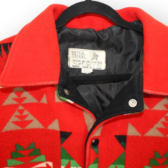 XXL Southwest Varsity Bomber Jacket Aztec Tribal Esther ElPasoCafe Toppenish - Picture 5 of 16